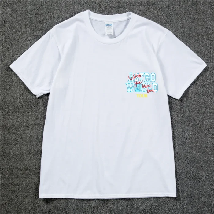 Cactus Jack Harajuku T-Shirts WISH YOU WERE HERE Letter Print Tee