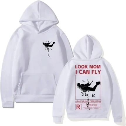 Cactus Jack Hoodies Rocky LOOK MOM I CAN FLY Graphic Men's