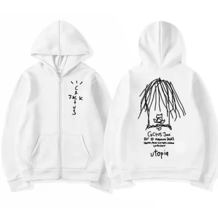 Cactus Jack Utopia Print Zipper Hoodie