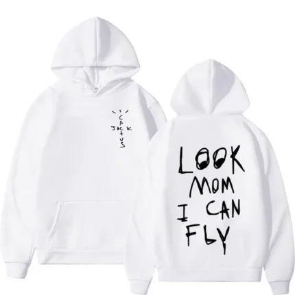 LOOK MOM I CAN FLY Print Hoodie