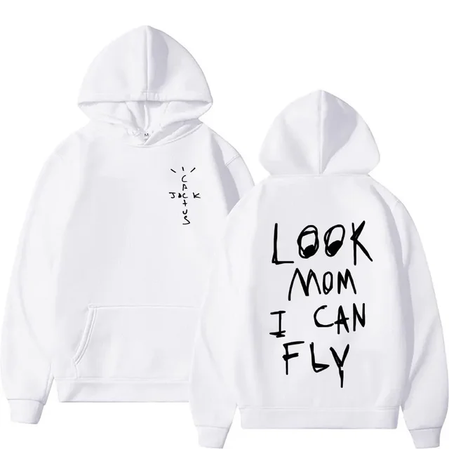 LOOK MOM I CAN FLY Print Hoodie